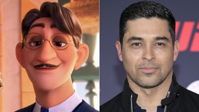 Agustín from Encanto (left); actor Wilmer Valderrama (right)