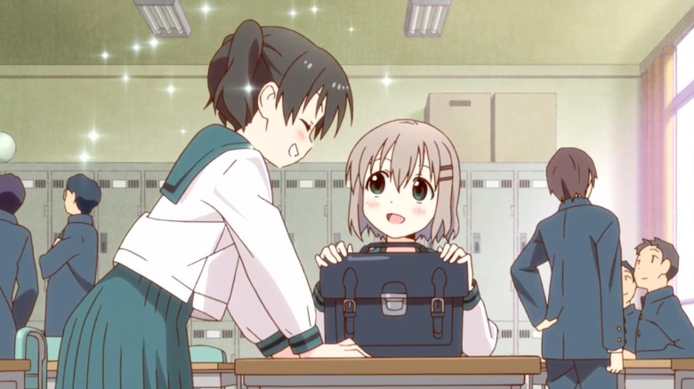 Hinata and Aoi at school