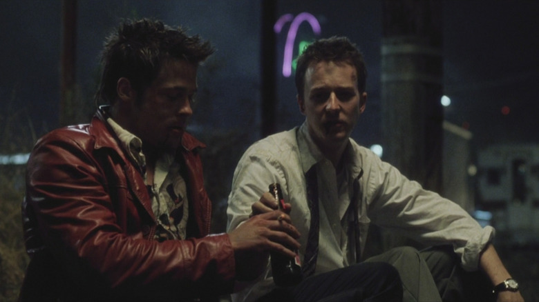 Brad Pitt and Edward Norton in Fight Club