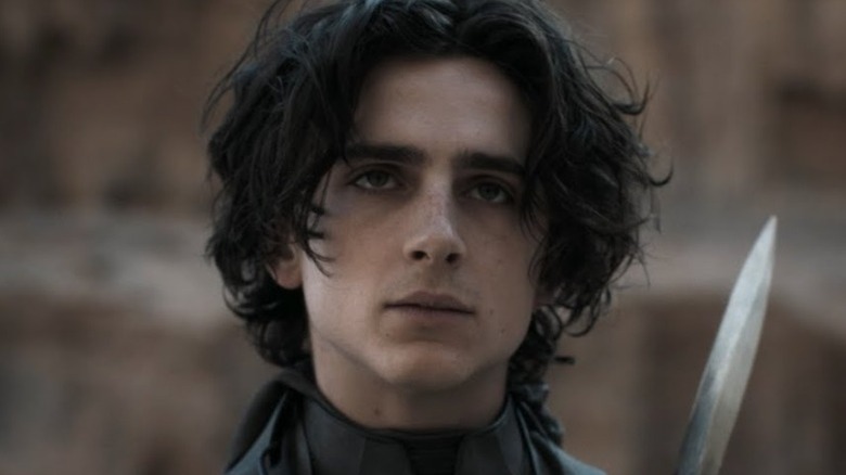 Timothée Chalamet looks forlorn as Paul Atreides in Dune
