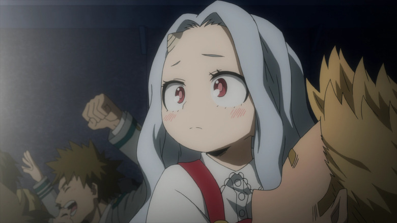 Mirio holding up Eri