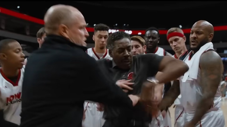 Marcus pushing Coach Peretti in Champions