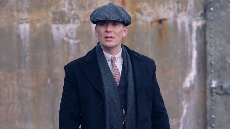 Thomas Shelby looking down the street in Peaky Blinders