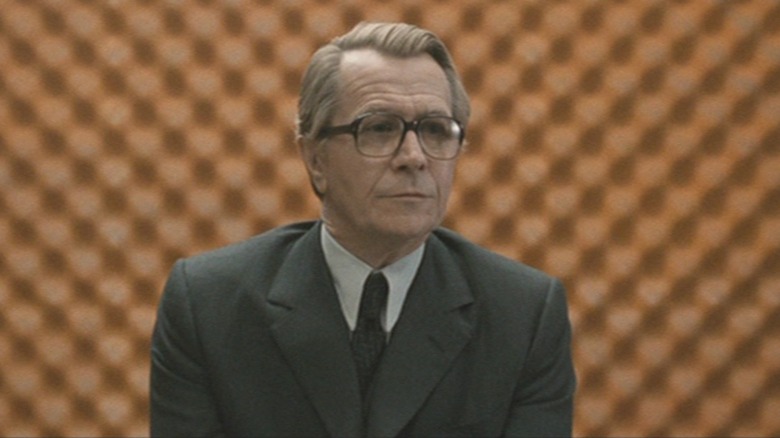 Smiley sits in a soundproofed room in "Tinker Tailor Soldier Spy" (2011)