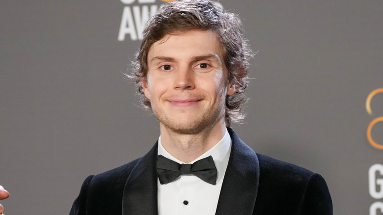 Evan Peters with Golden Globe