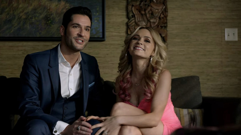 Lucifer and Candy on couch