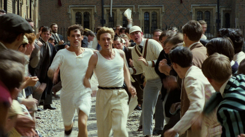 Harold Abrahams and Eric Liddell race each other in 'Chariots of Fire' (1981)