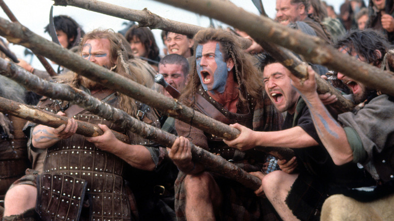 William Wallace leads men into battle in 'Braveheart' (1995)