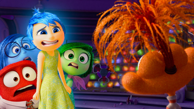 Riley's emotions meet Anxiety in "Inside Out 2" (2024)