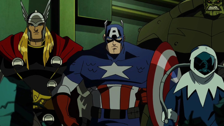Animated Steve Rogers sporting stubble