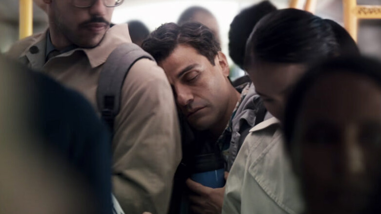 Steven Grant sleeping on someone's shoulder