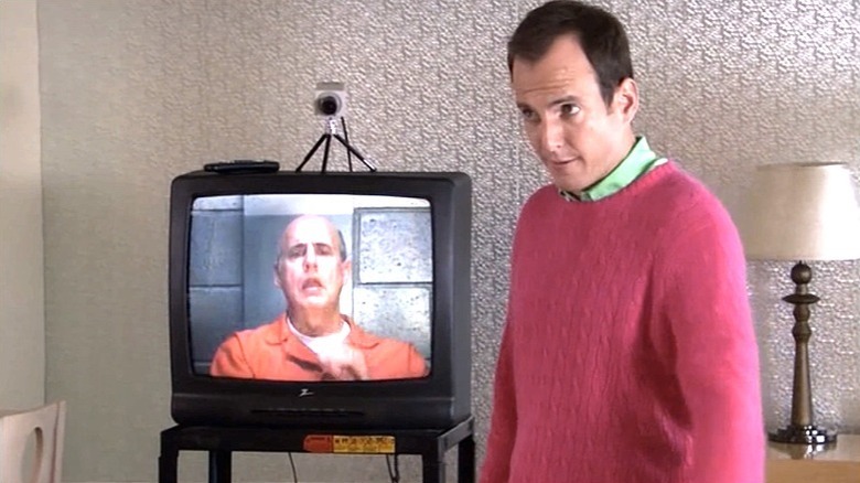 George Sr. attends the party remotely