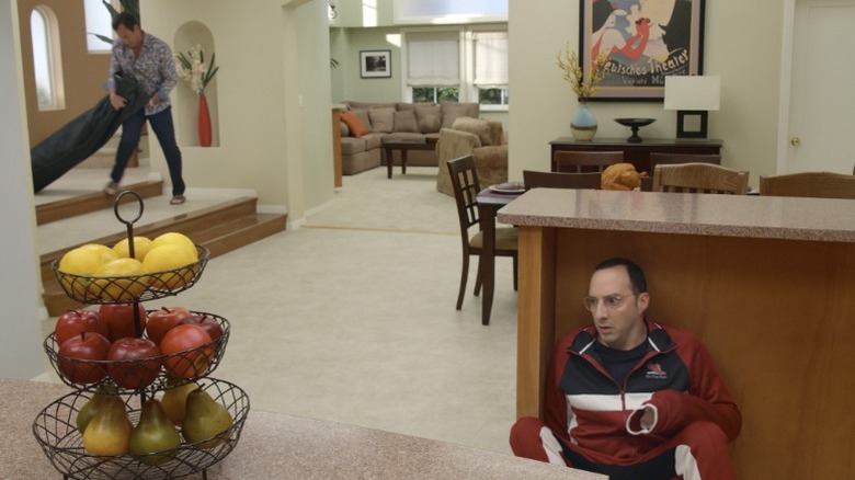 Gob disposes of a body bag