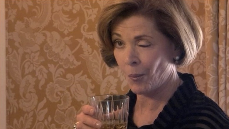 Lucille Bluth gives her signature wink