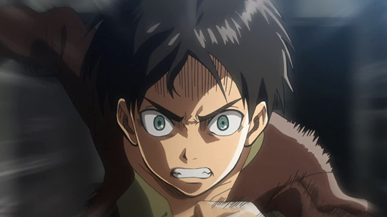 Eren Jager gritted teeth in Attack on Titan