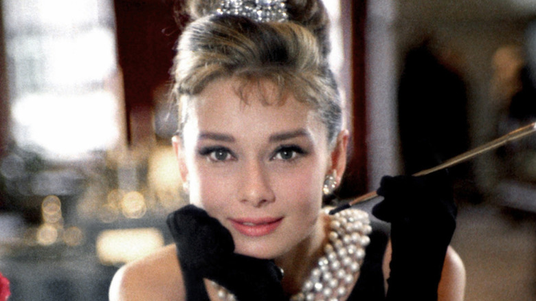 Audrey Hepburn looking up