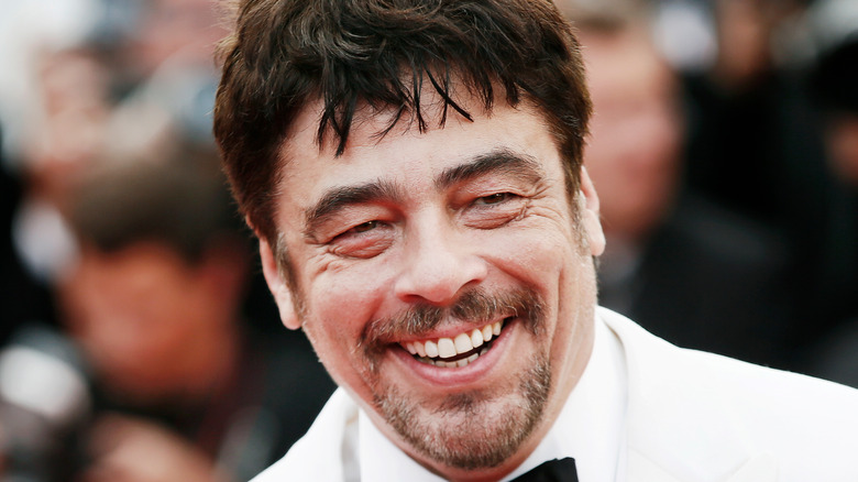 Benicio Del Toro smiling