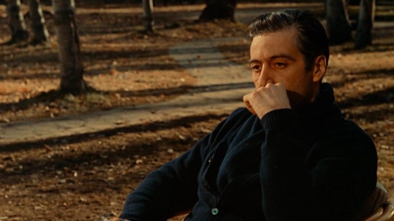 Michael sits and broods over Fredo's death in "The Godfather Part II" (1974)