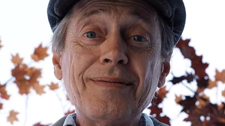 Steve Buscemi peers down at someone