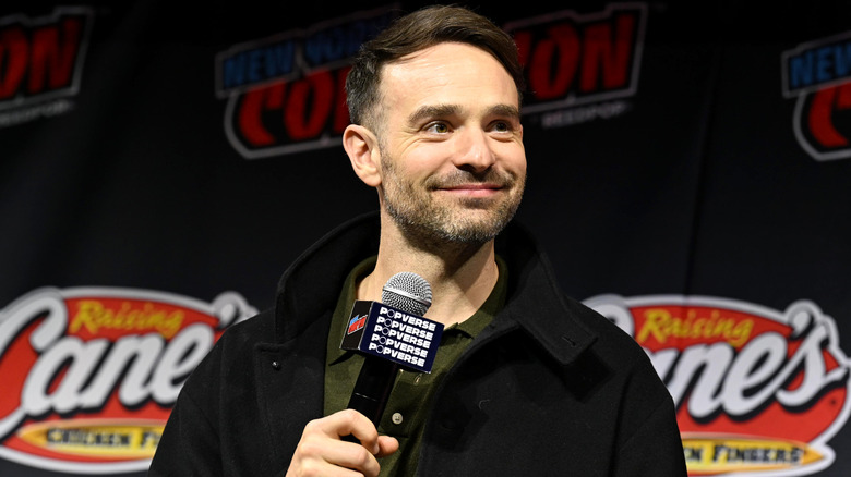 Charlie Cox speaks onstage during the Marvel Television and Marvel Animation Panel at New York Comic Con