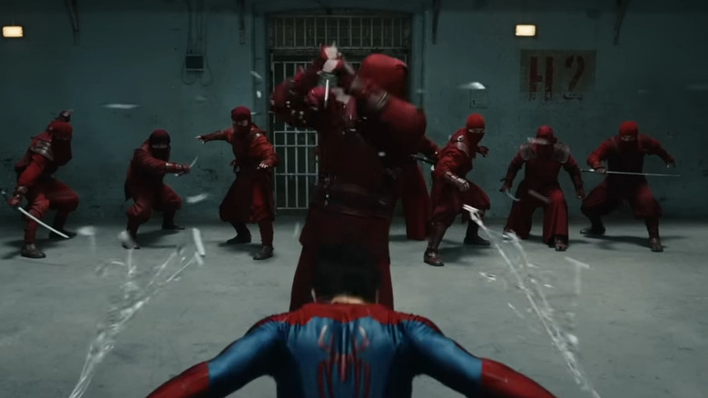 Spider-Man fighting The Hand in Spider-Man: Brand New Day