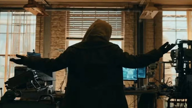 Sadie Sink's character raises her arms in "Spider-Man: Brand New Day" (2026)