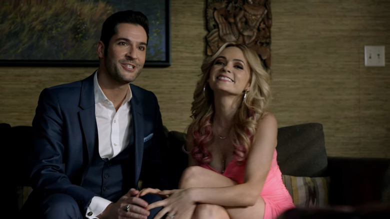 Lucifer and Candy on couch