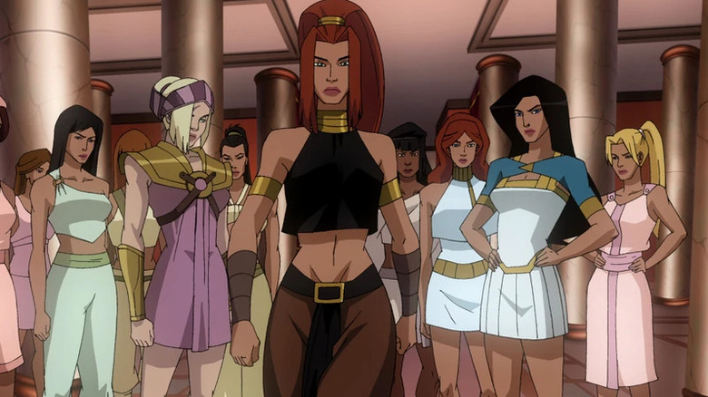 Amazonians walking in the 2009 version of "Wonder Woman"