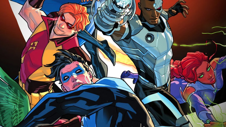 The Teen Titans gather about