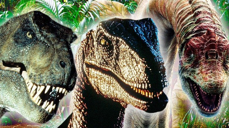 Dinosaurs from the Jurassic Park series