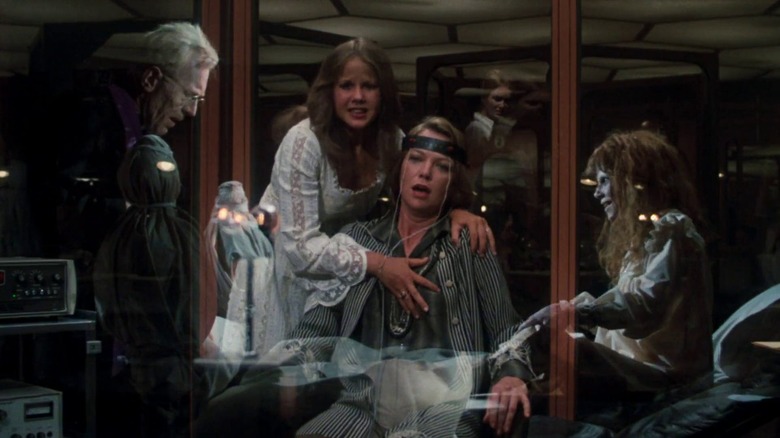 Apparitions appear before Regan in The Exorcist II: The Heretic