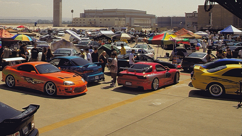 Racing competition parking lot