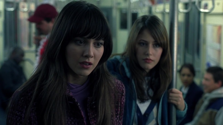 Wendy Christensen getting an ominous feeling on a New York subway in "Final Destination 3" (2006)
