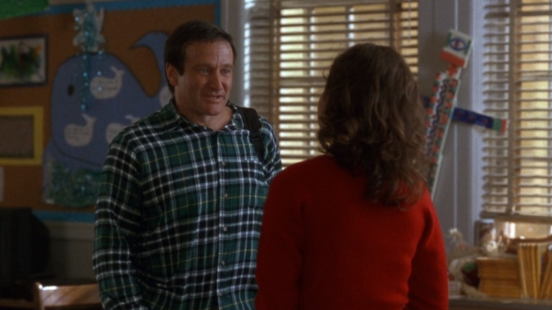 Robin Williams in a classroom