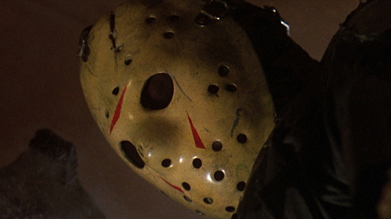 Jason Voorhees holds rock