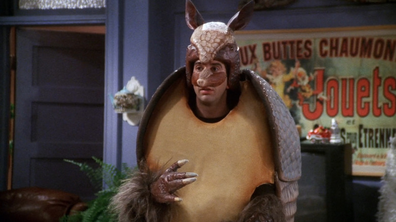 Ross Gellar dressed as armadillo