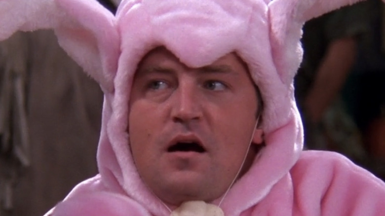 Chandler dressed as bunny on Friends