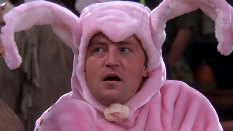 Chandler dressed as bunny on Friends