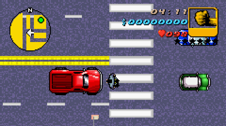14. GTA Advance (2004). The game was developed and sold as a portable spin-off of the original game of 1999. The Game Boy Advance game transported itself to a 2D mission structure and served as a prequel to "GTA III."