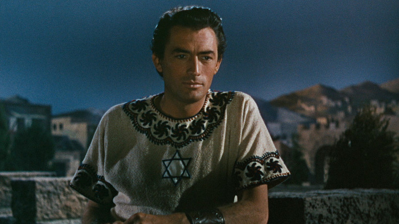 King David leans on a wall