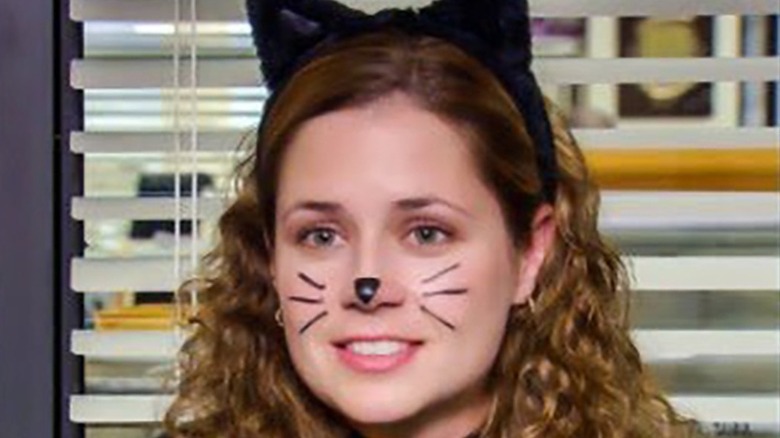 Pam Beesly in cat costume