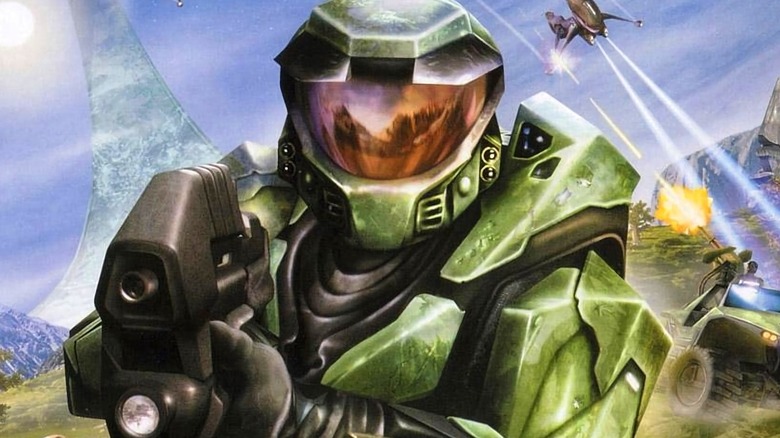 Master Chief Warthog and Banshee on the Halo
