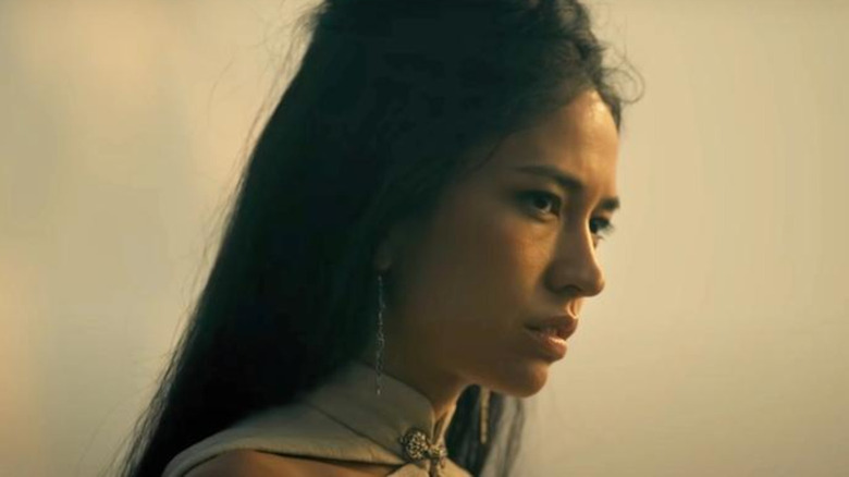 Mysaria looks intense