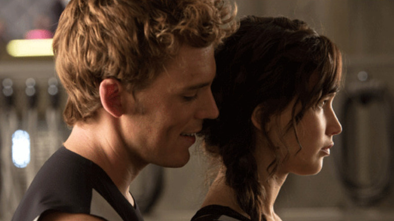 Katniss with a rival tribute