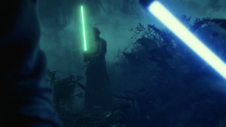 Luke and Leia battle each other in Star Wars: The Rise of Skywalker (2019)