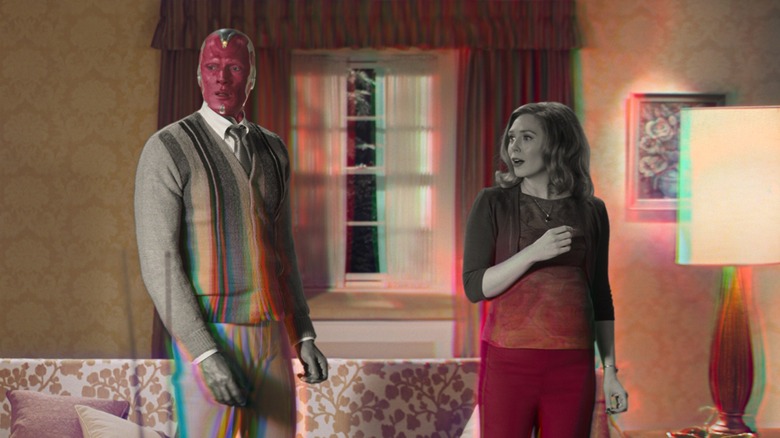 Vision and Wanda Maximoff changing colors