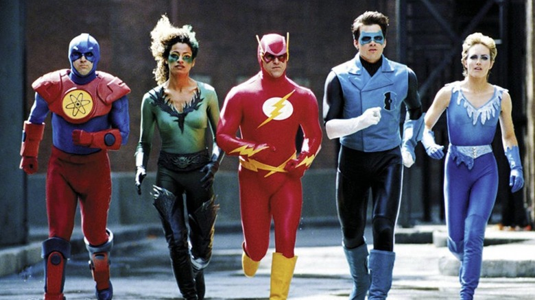 Justice League heroes on the run in "Justice League of America" (1997)