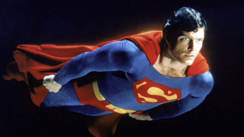 Superman flies high above Earth in "Superman" (1978)