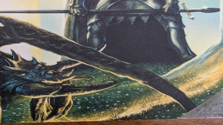 Close up of Morgoth holding a sword
