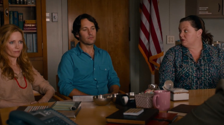 Leslie Mann, Paul Rudd, and Melissa McCarthy